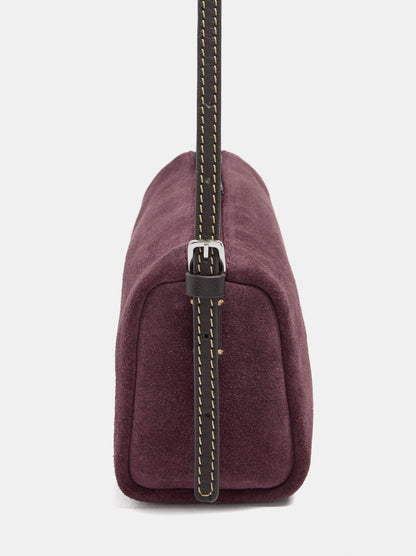 Elongated Leather Crossbody Bag