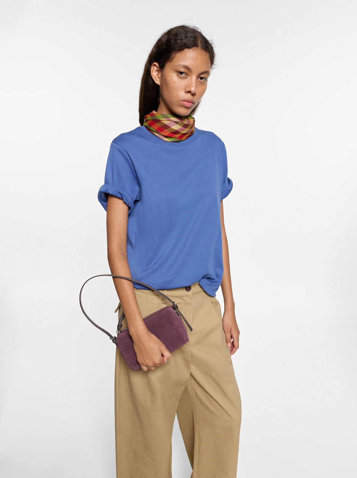 Elongated Leather Crossbody Bag