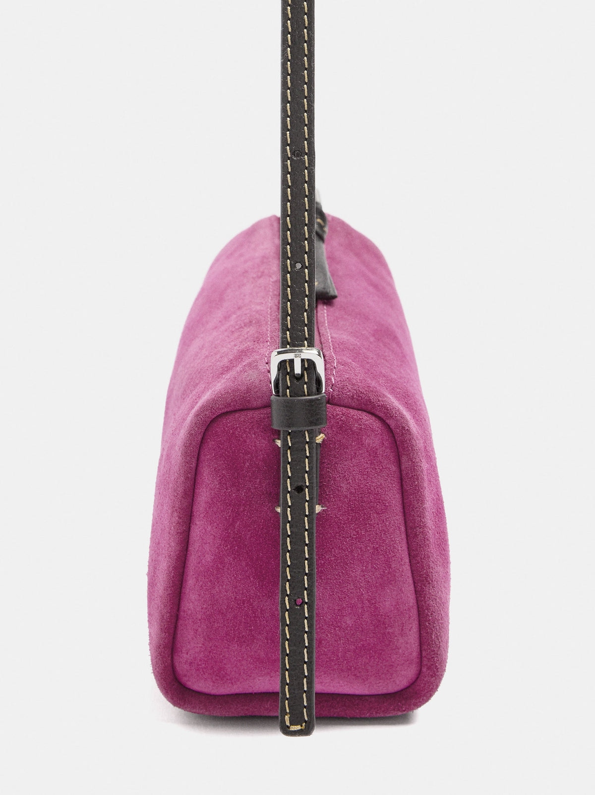 Elongated Leather Crossbody Bag