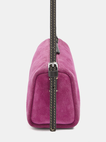 Elongated Leather Crossbody Bag