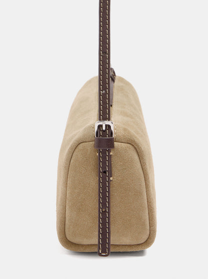 Elongated Leather Crossbody Bag