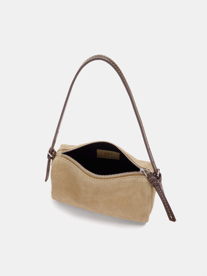 Elongated Leather Crossbody Bag