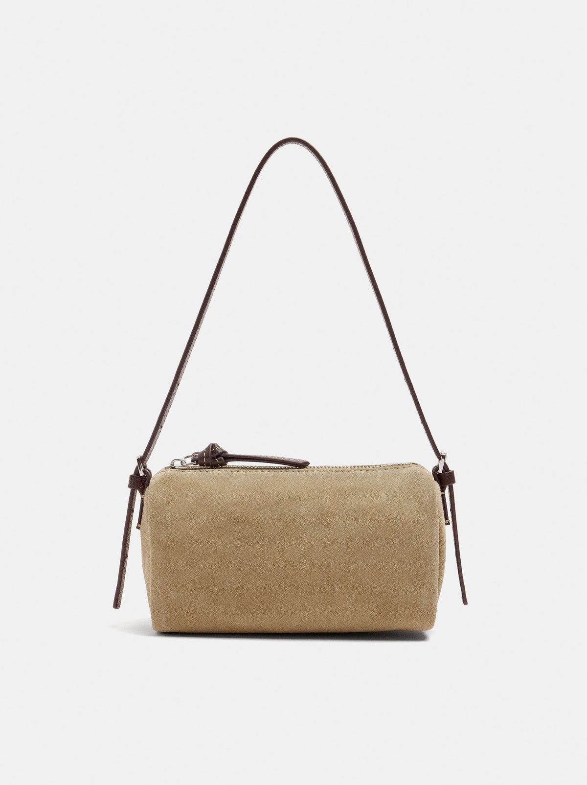 Elongated Leather Crossbody Bag