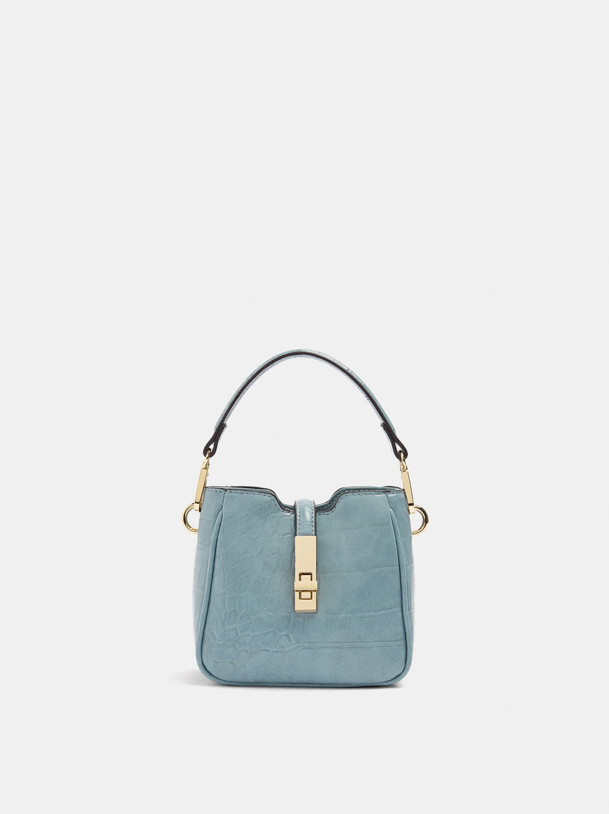 Patent Handbag With Animal Embossed Effect