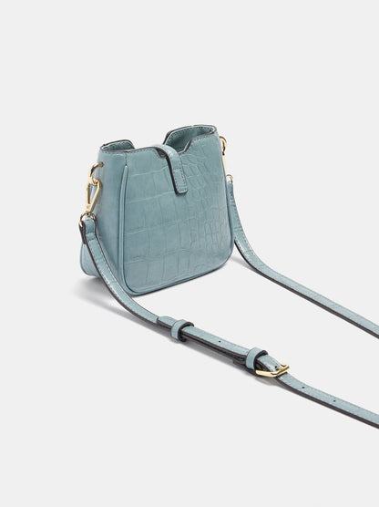 Patent Handbag With Animal Embossed Effect