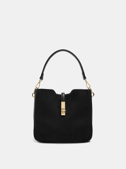 Leather-Effect Handbag With Animal Print