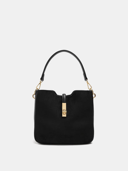 Leather-Effect Handbag With Animal Print