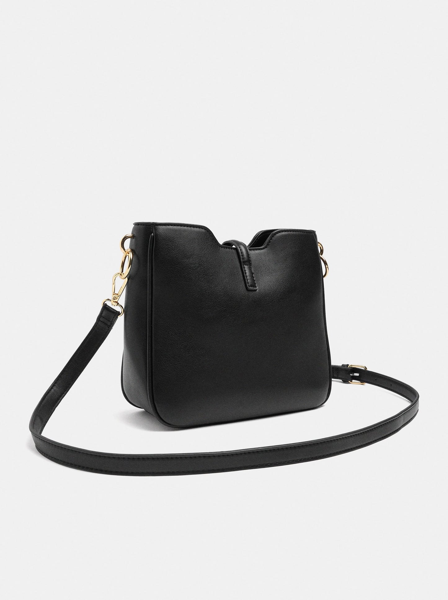 Leather-Effect Handbag With Animal Print
