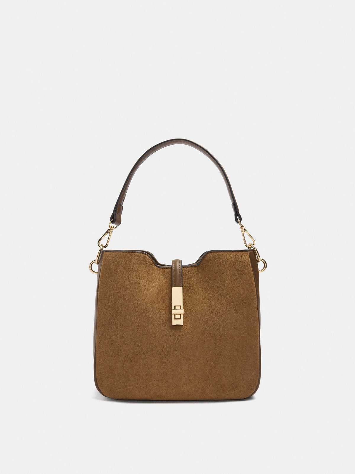 Leather-Effect Handbag With Animal Print