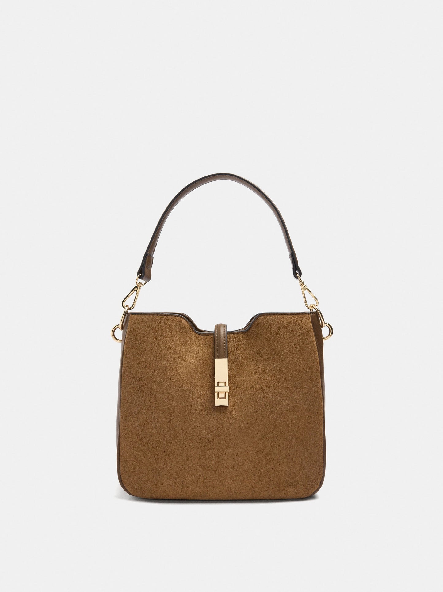 Leather-Effect Handbag With Animal Print