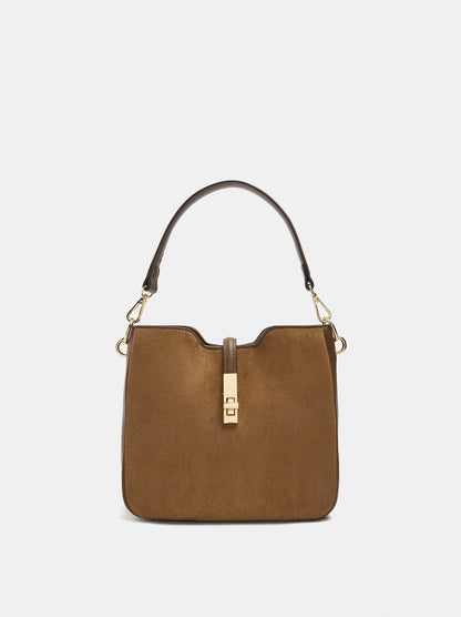 Leather-Effect Handbag With Animal Print