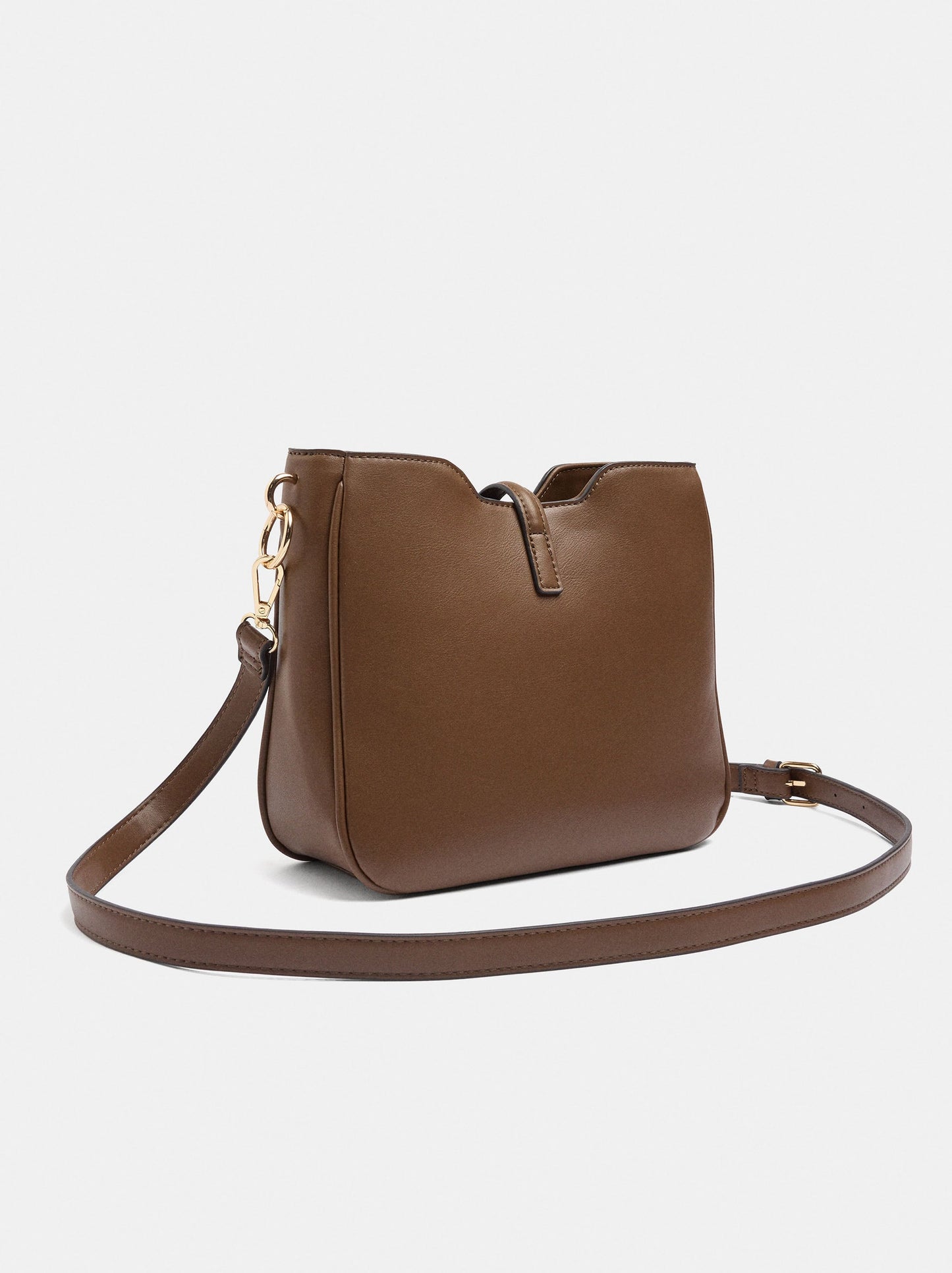 Leather-Effect Handbag With Animal Print