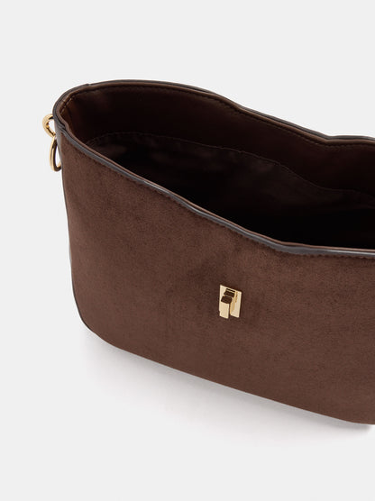 Leather-Effect Shoulder Bag With Crossbody Bag