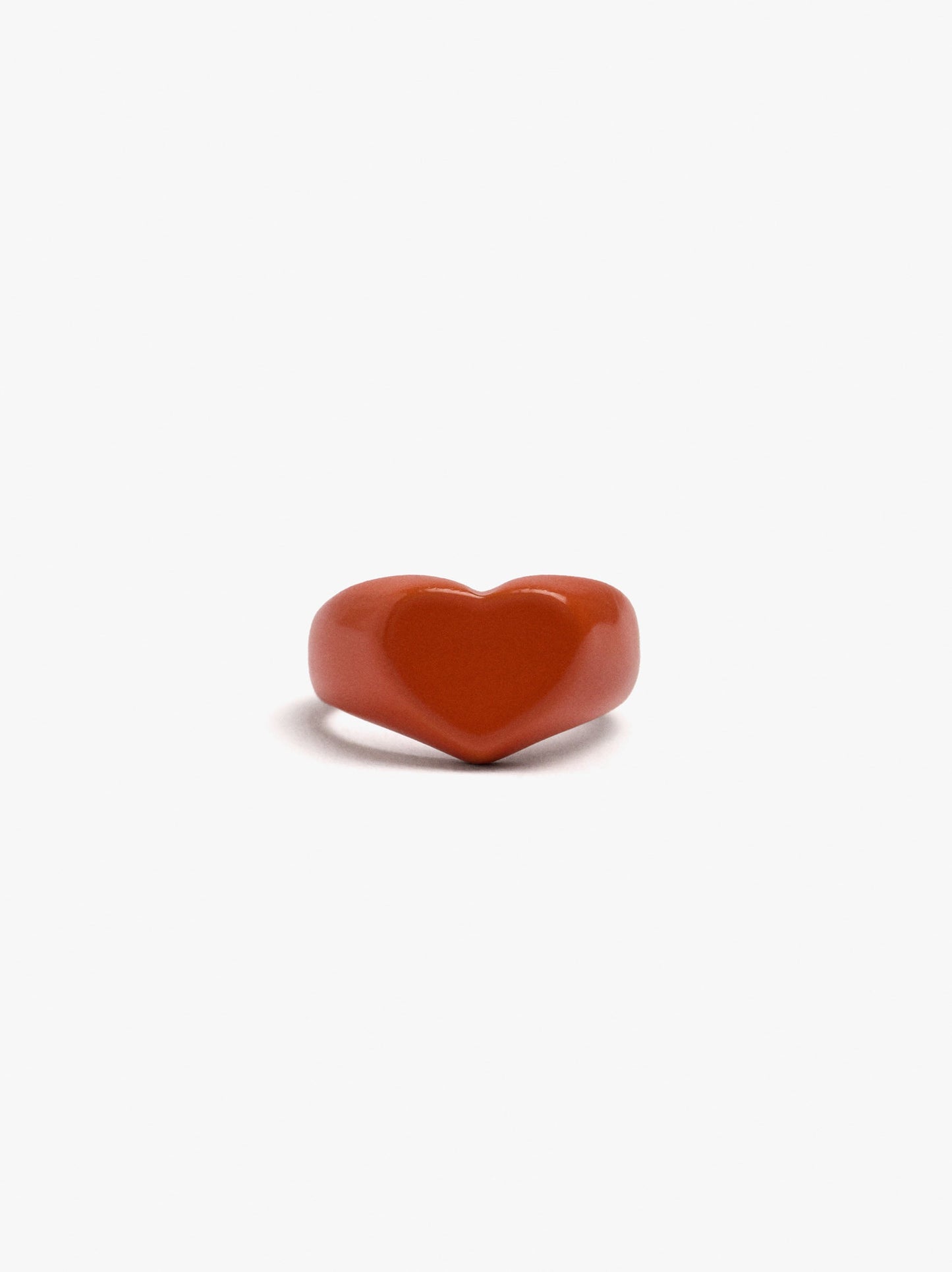 Enamel Heart Ring For Pinky
