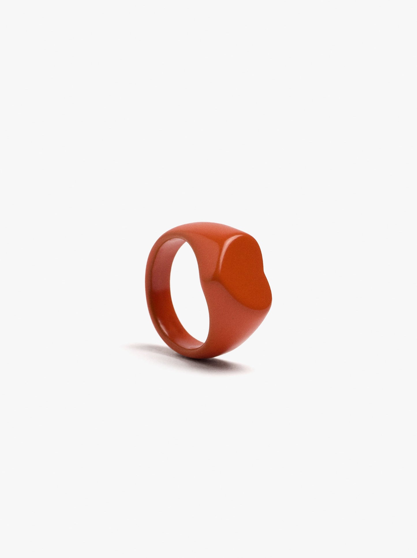 Enamel Heart Ring For Pinky