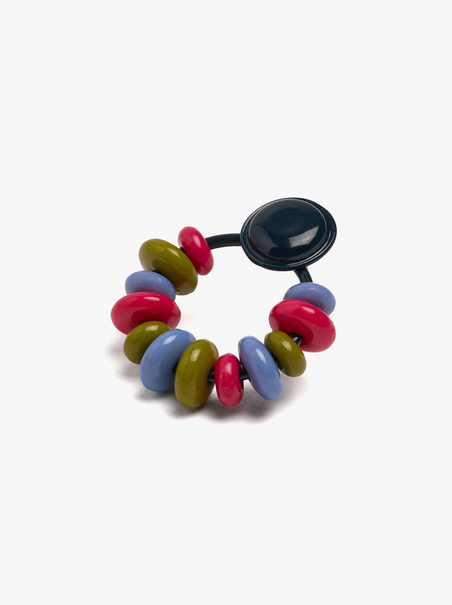 Hoop Earrings With Multicolor Beads