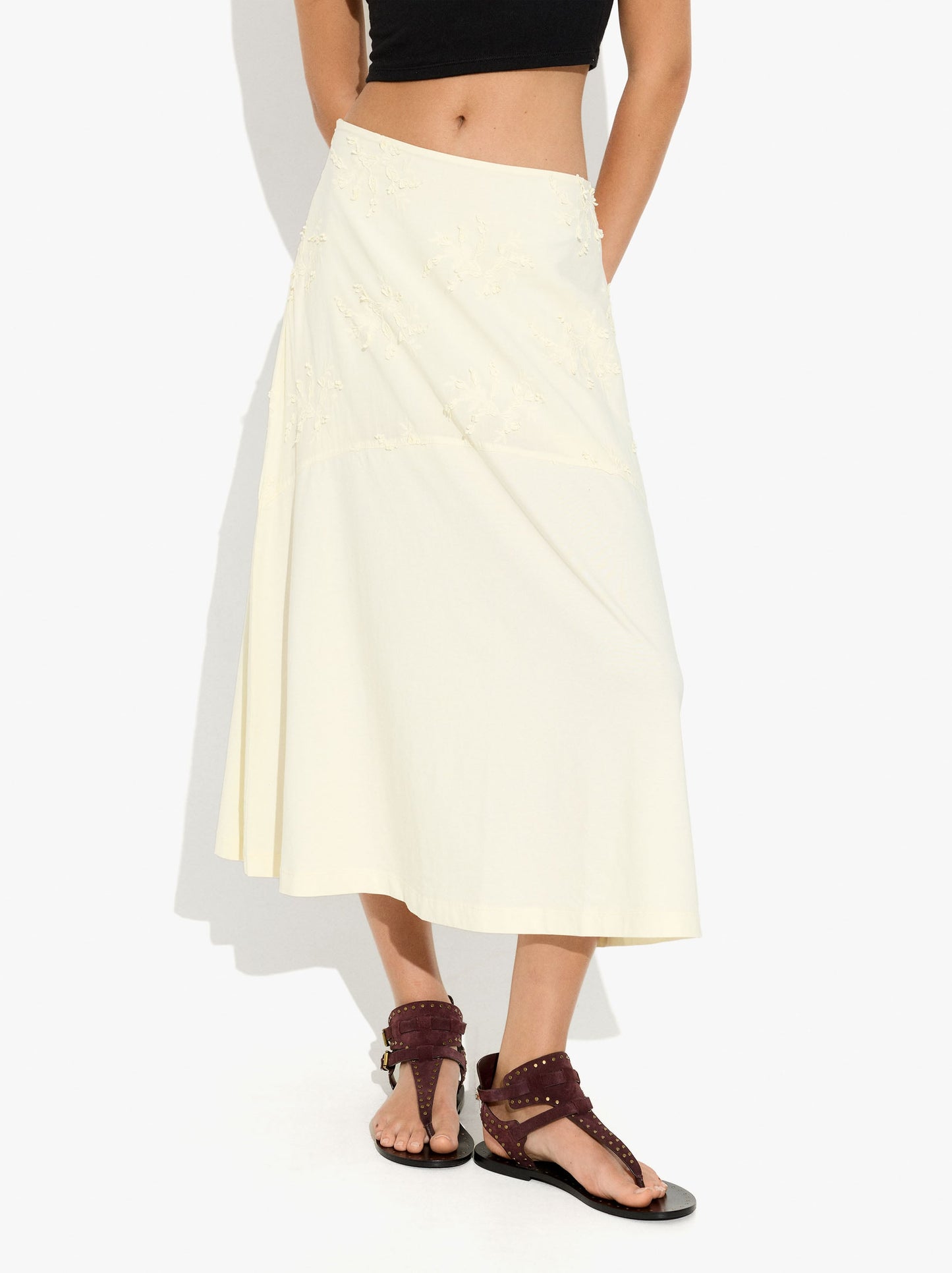 Skirt With 100% Cotton Embroidery