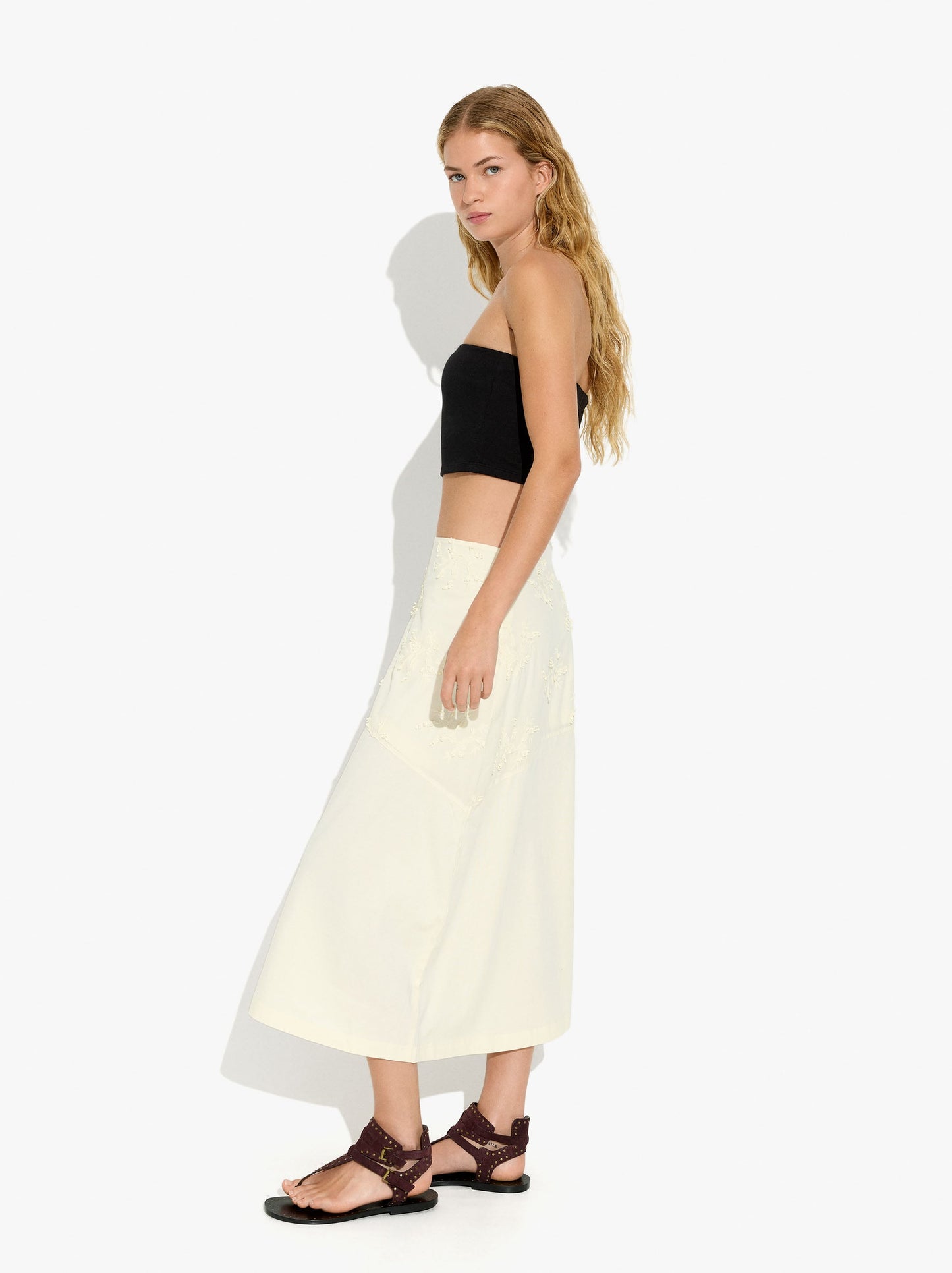 Skirt With 100% Cotton Embroidery