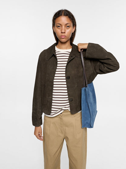 Rectangular Leather Shopper Bag
