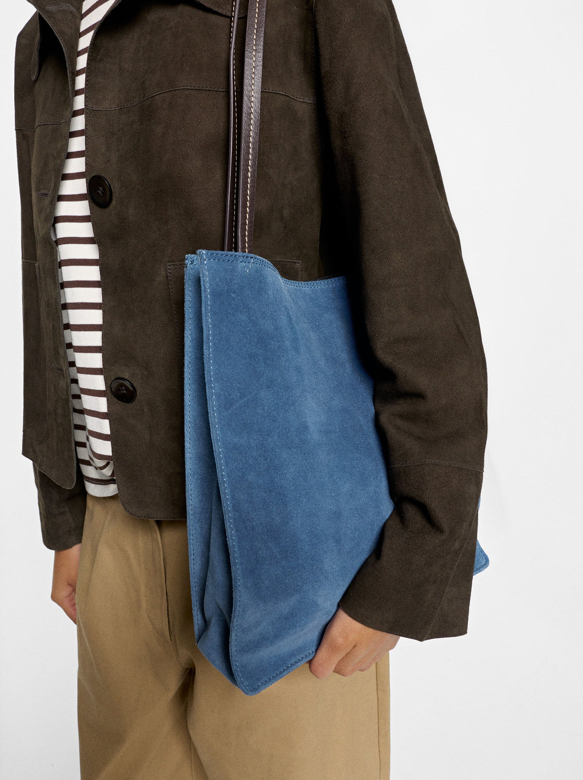 Rectangular Leather Shopper Bag