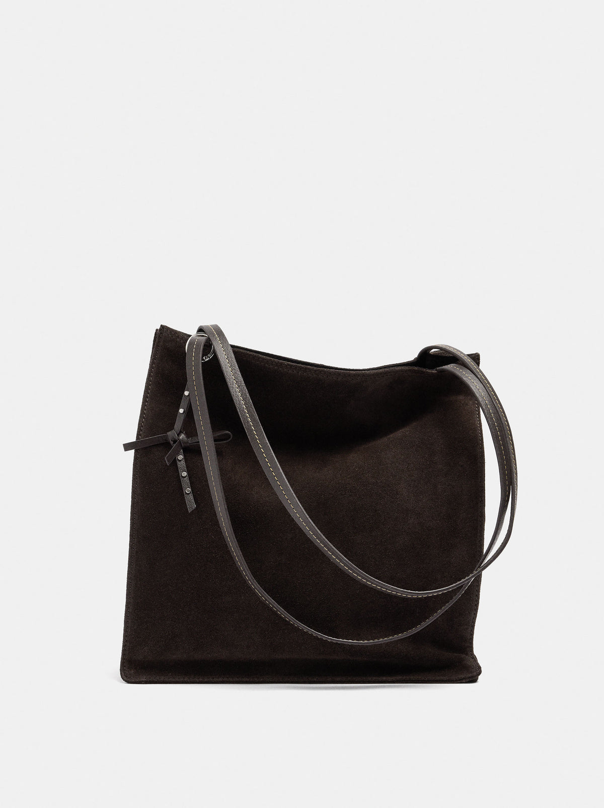 Rectangular Leather Shopper Bag