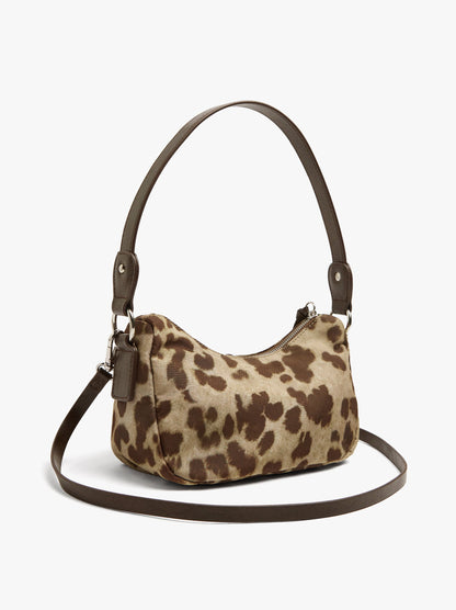 Animal Print Nylon Shoulder Bag