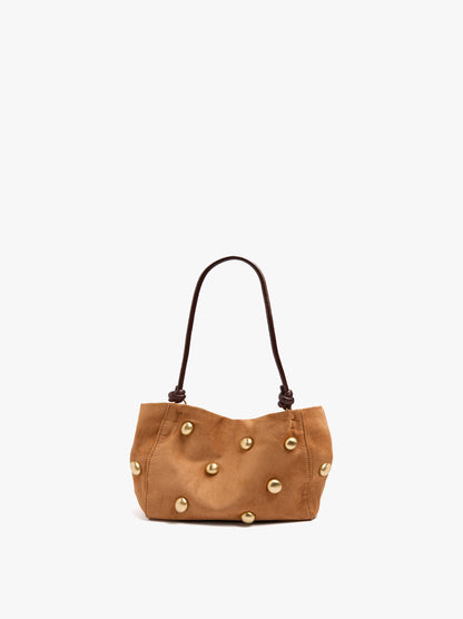 Leather-Effect Shoulder Bag With Spheres