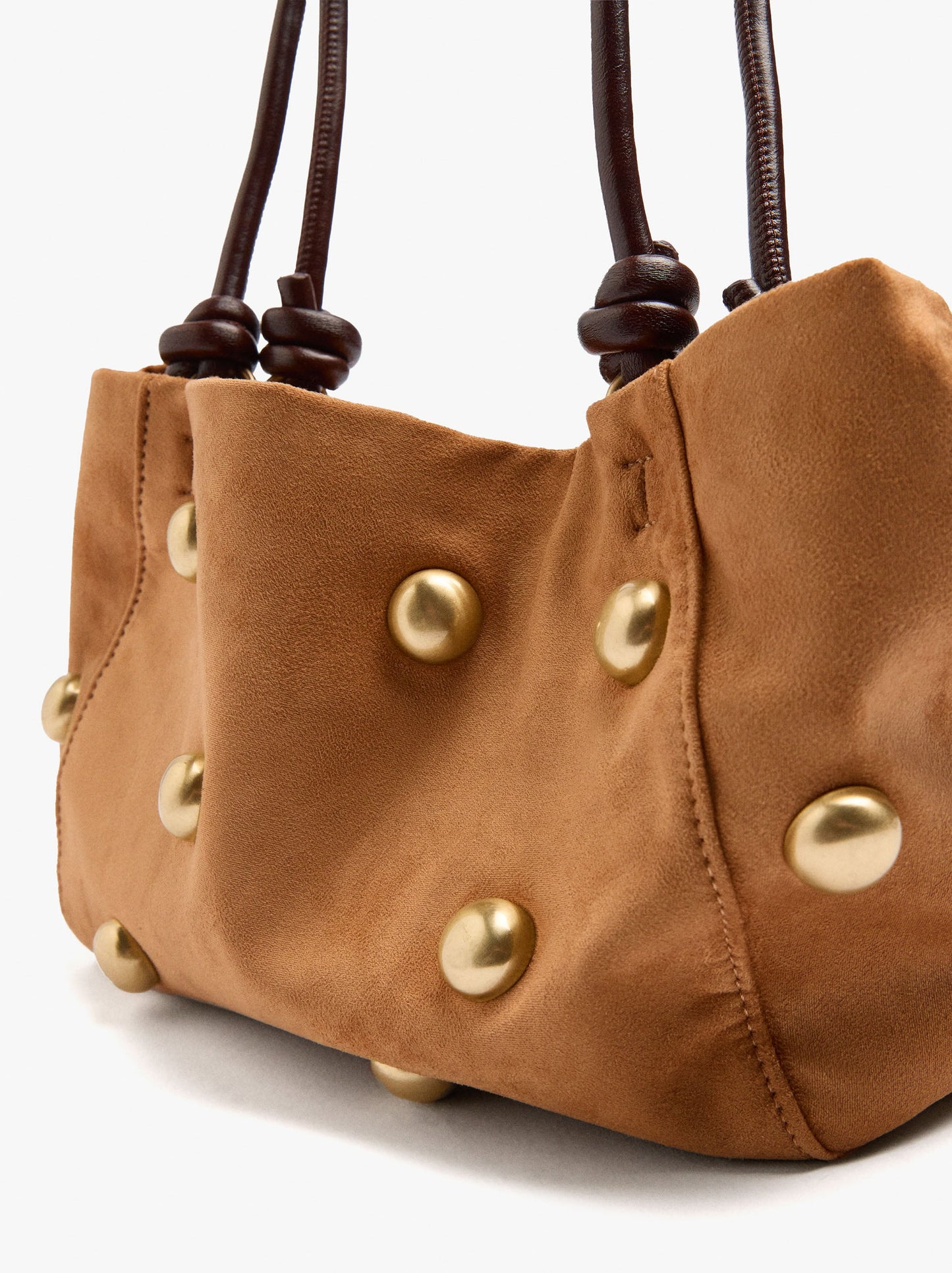 Leather-Effect Shoulder Bag With Spheres