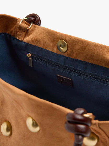 Leather-Effect Shoulder Bag With Spheres