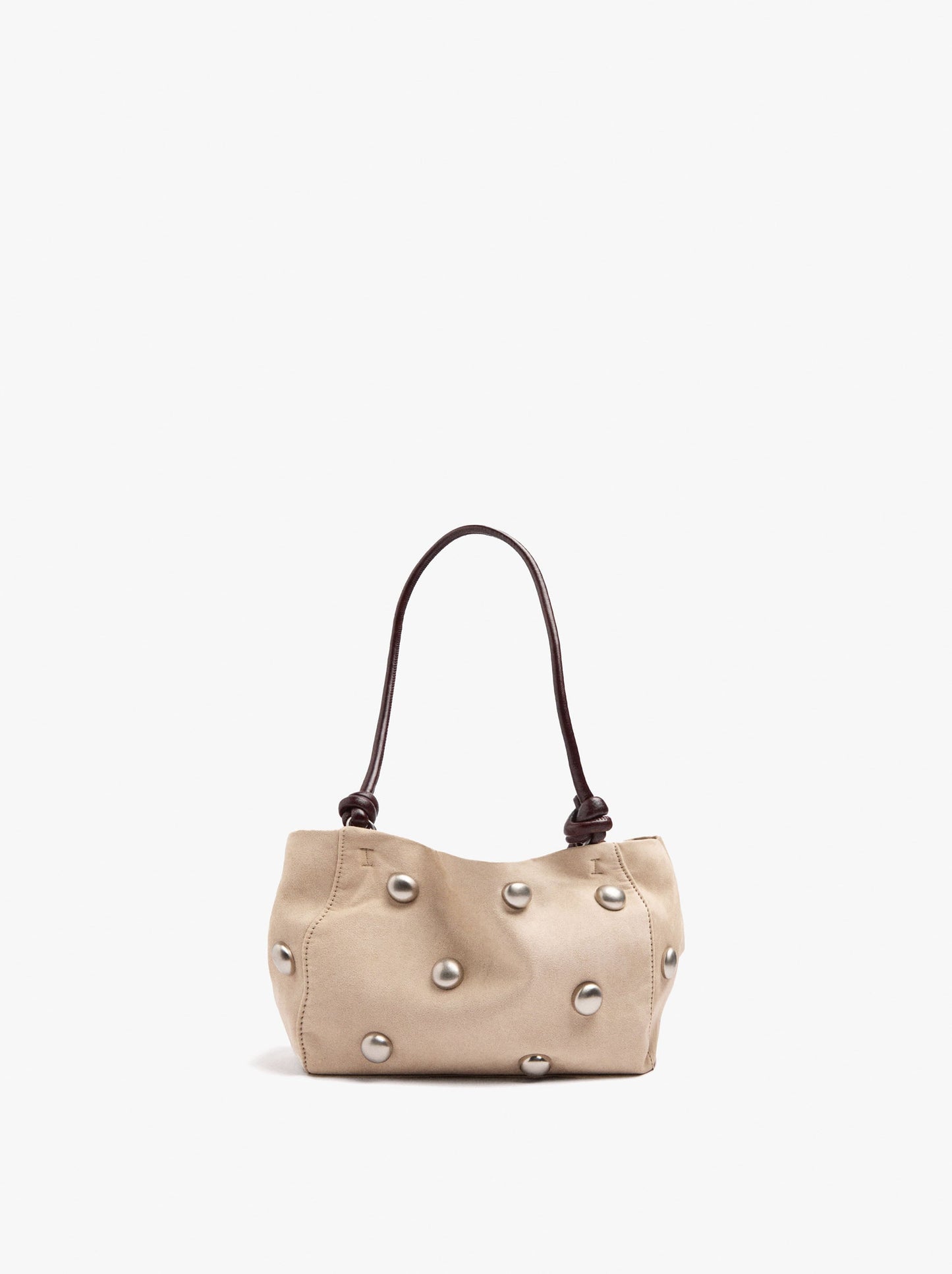 Leather-Effect Shoulder Bag With Spheres