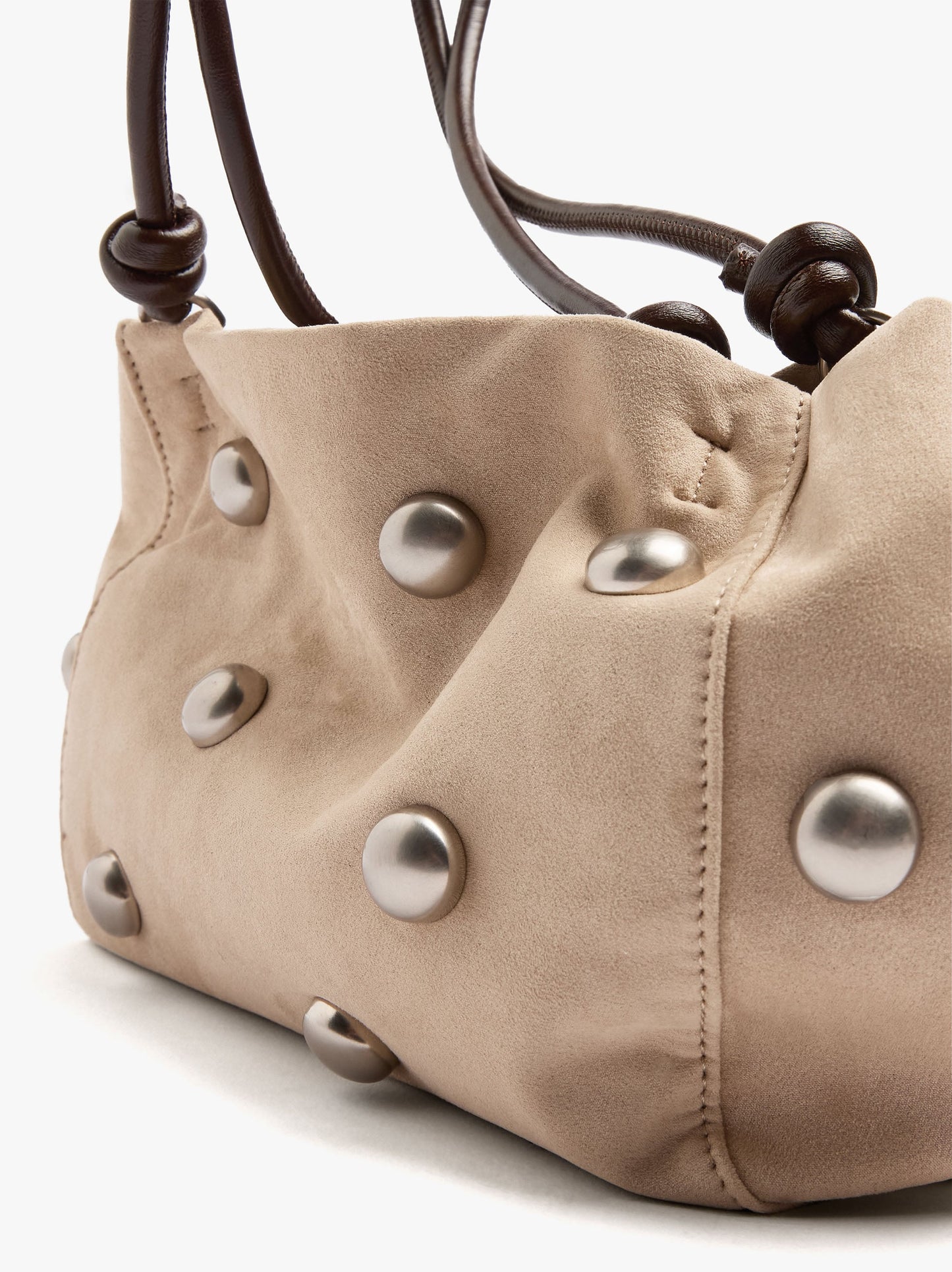 Leather-Effect Shoulder Bag With Spheres
