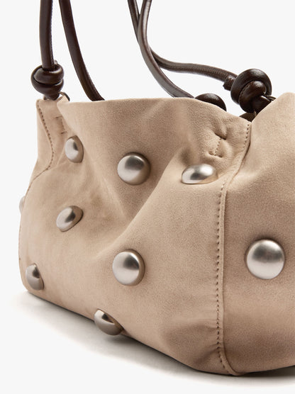 Leather-Effect Shoulder Bag With Spheres