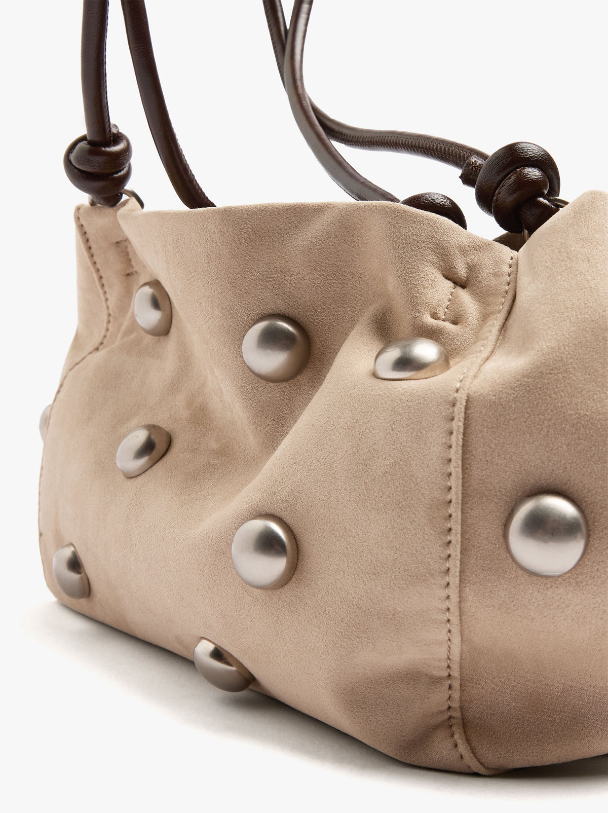 Leather-Effect Shoulder Bag With Spheres