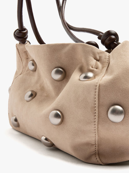 Leather-Effect Shoulder Bag With Spheres