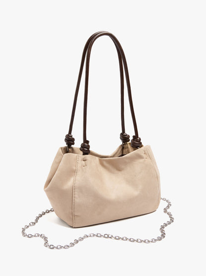 Leather-Effect Shoulder Bag With Spheres