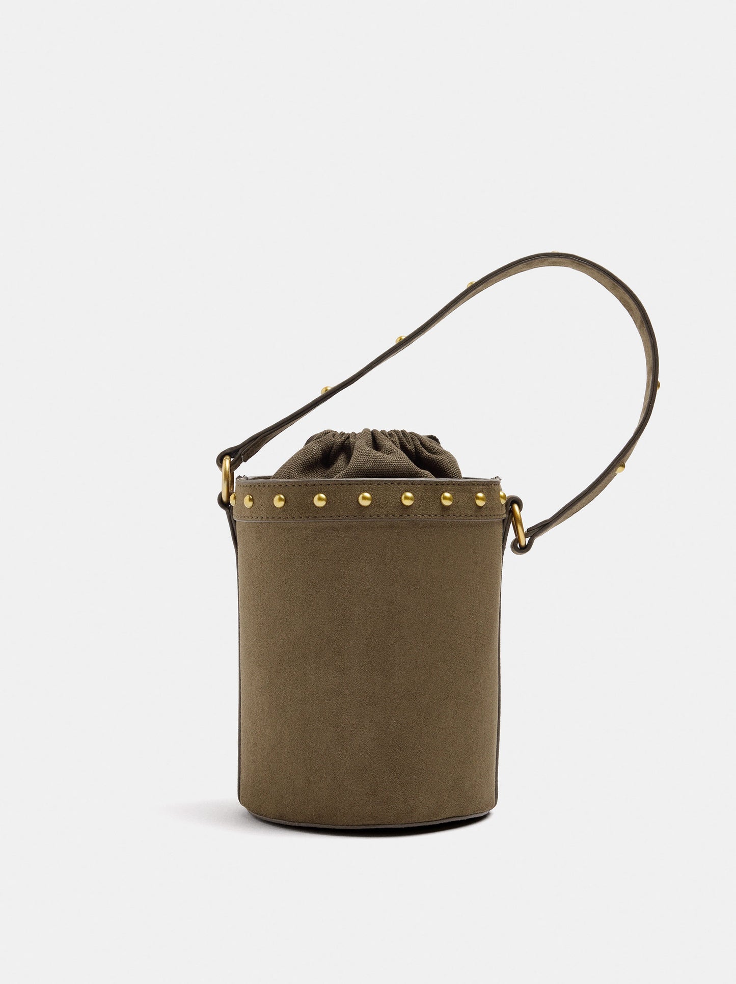 Leather-Effect Bucket Bag With Studs