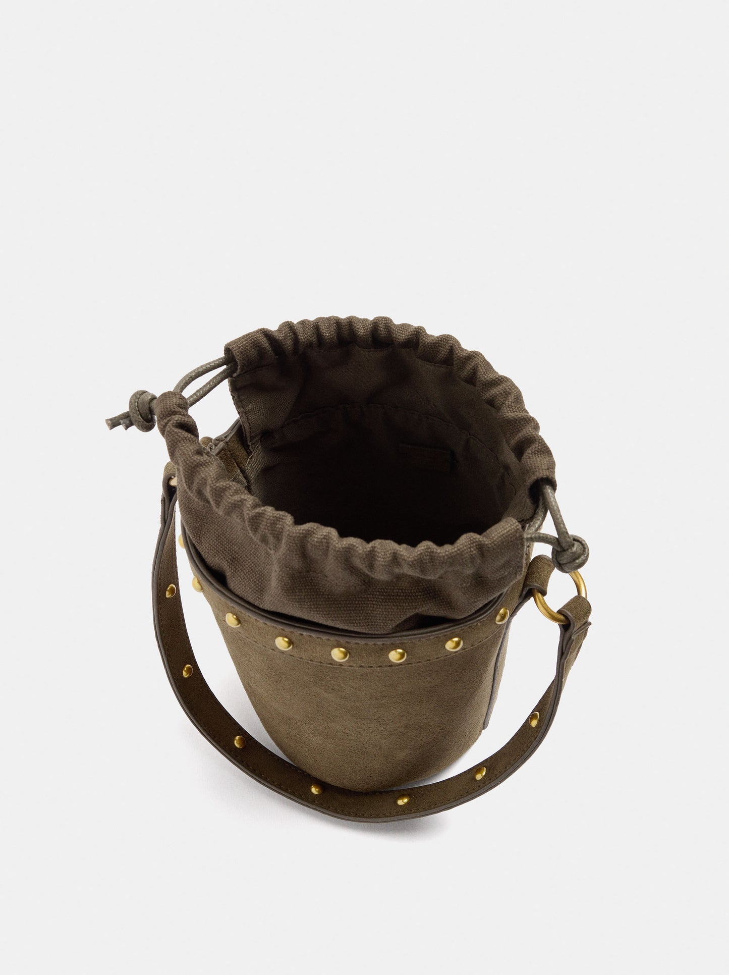 Leather-Effect Bucket Bag With Studs
