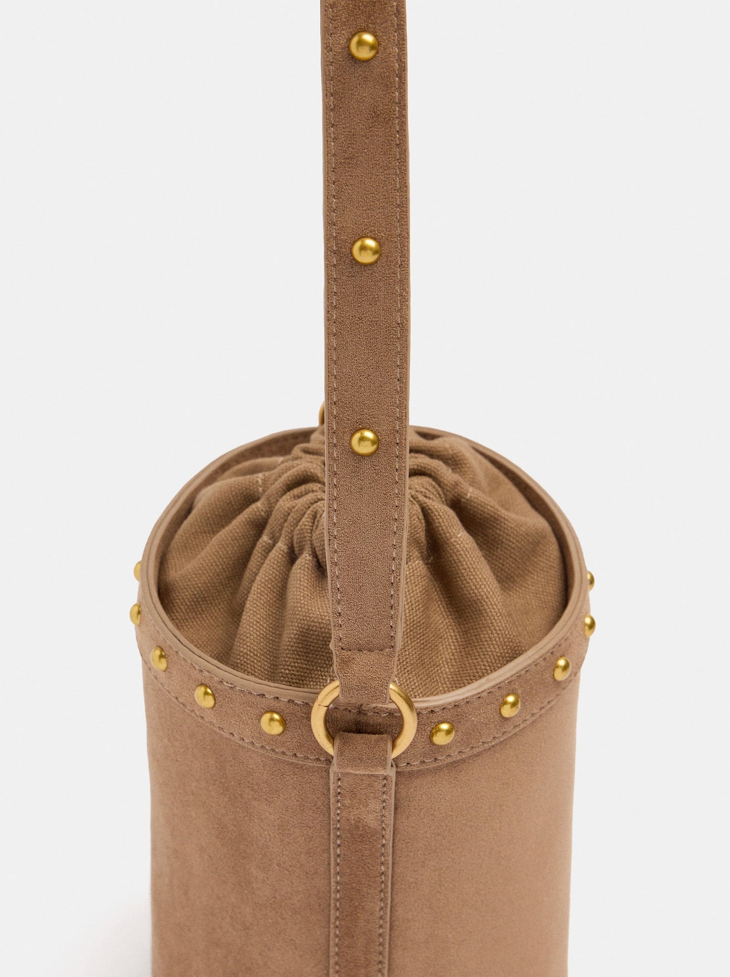 Leather-Effect Bucket Bag With Studs