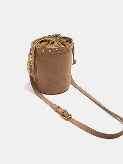 Leather-Effect Bucket Bag With Studs