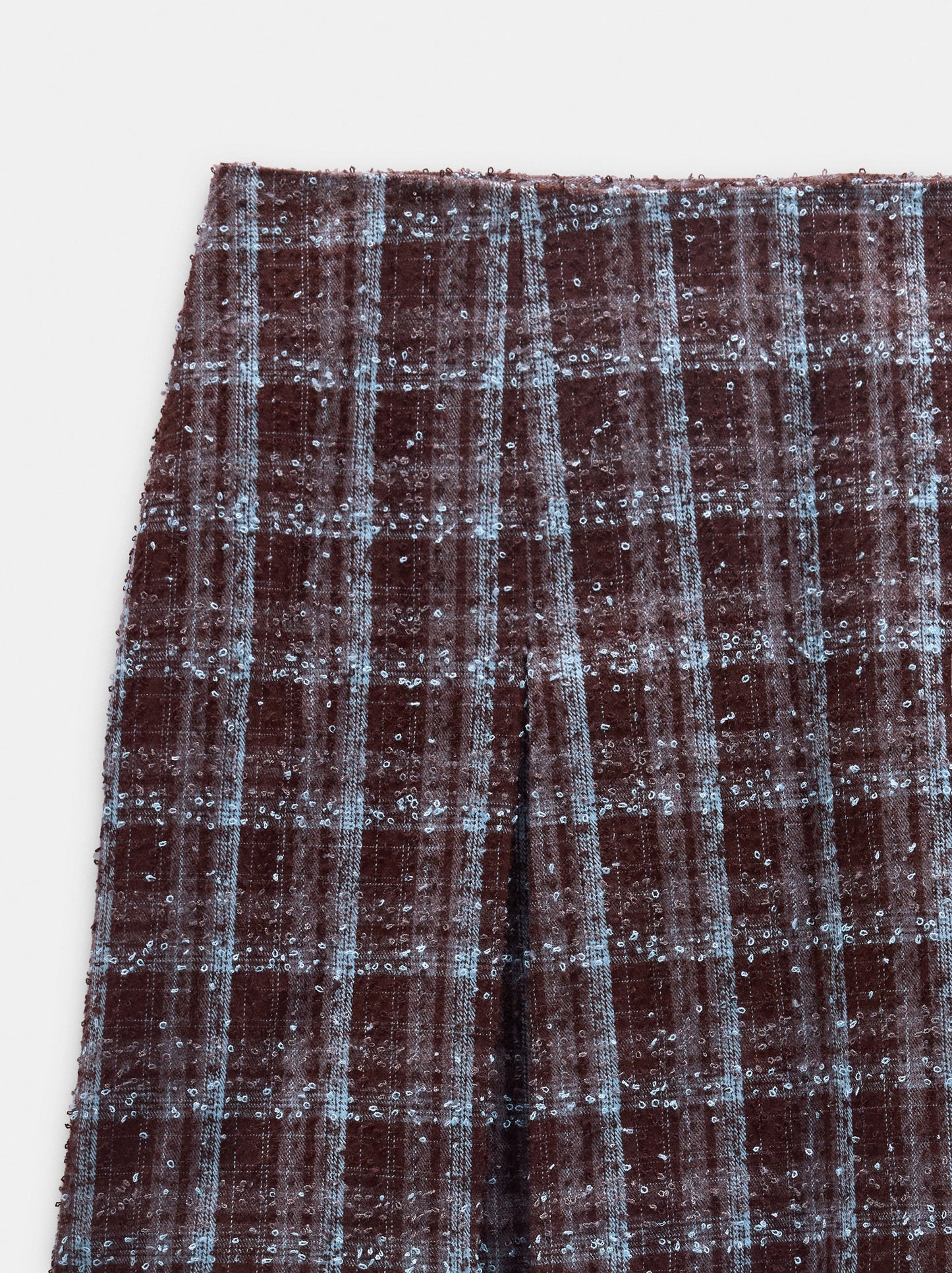 Pleated Square-Pattern Skirt