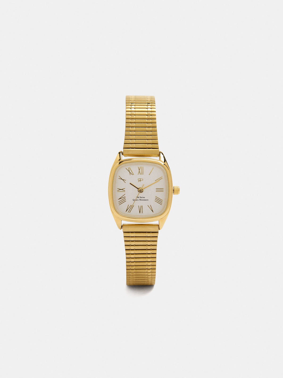 Square Watch With Stainless Steel Knit Strap