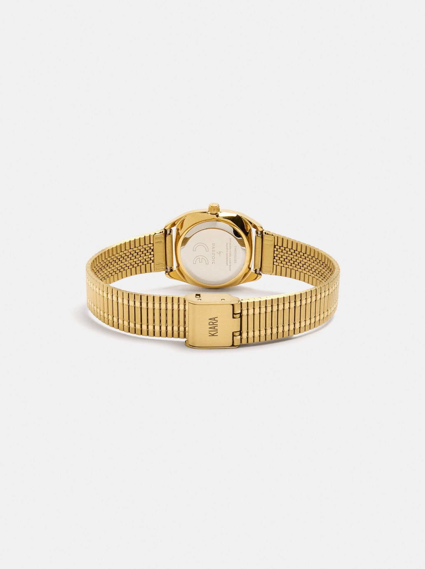 Square Watch With Stainless Steel Knit Strap