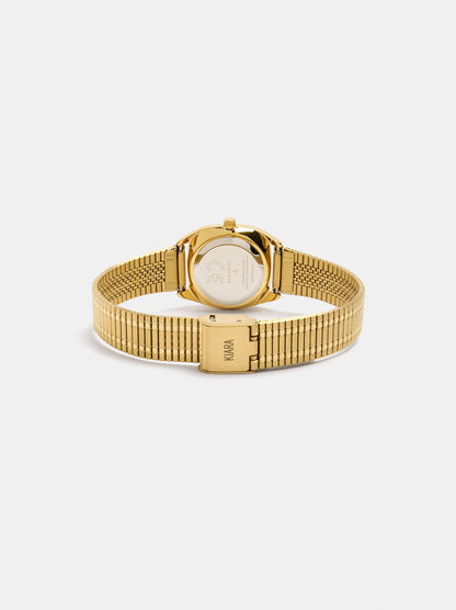 Square Watch With Stainless Steel Knit Strap