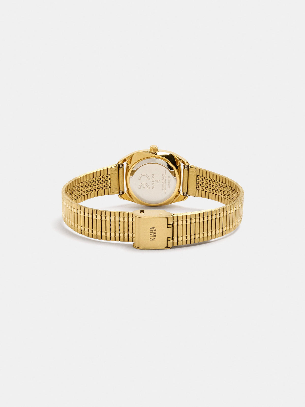 Square Watch With Stainless Steel Knit Strap