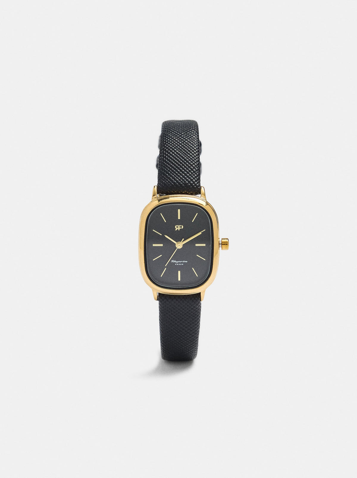 Rectangular Strap Watch With Texture