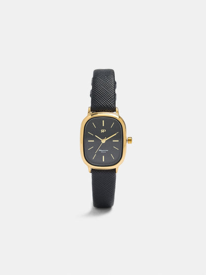 Rectangular Strap Watch With Texture