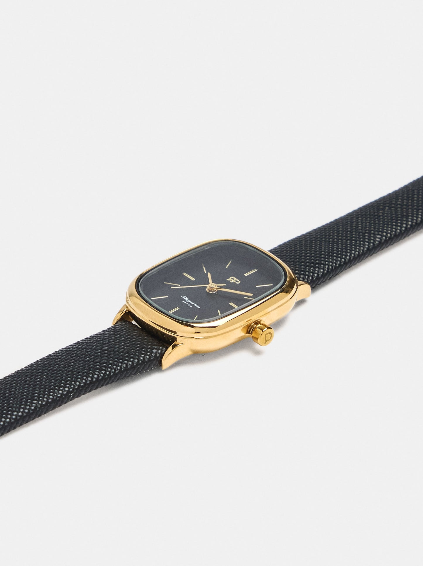 Rectangular Strap Watch With Texture
