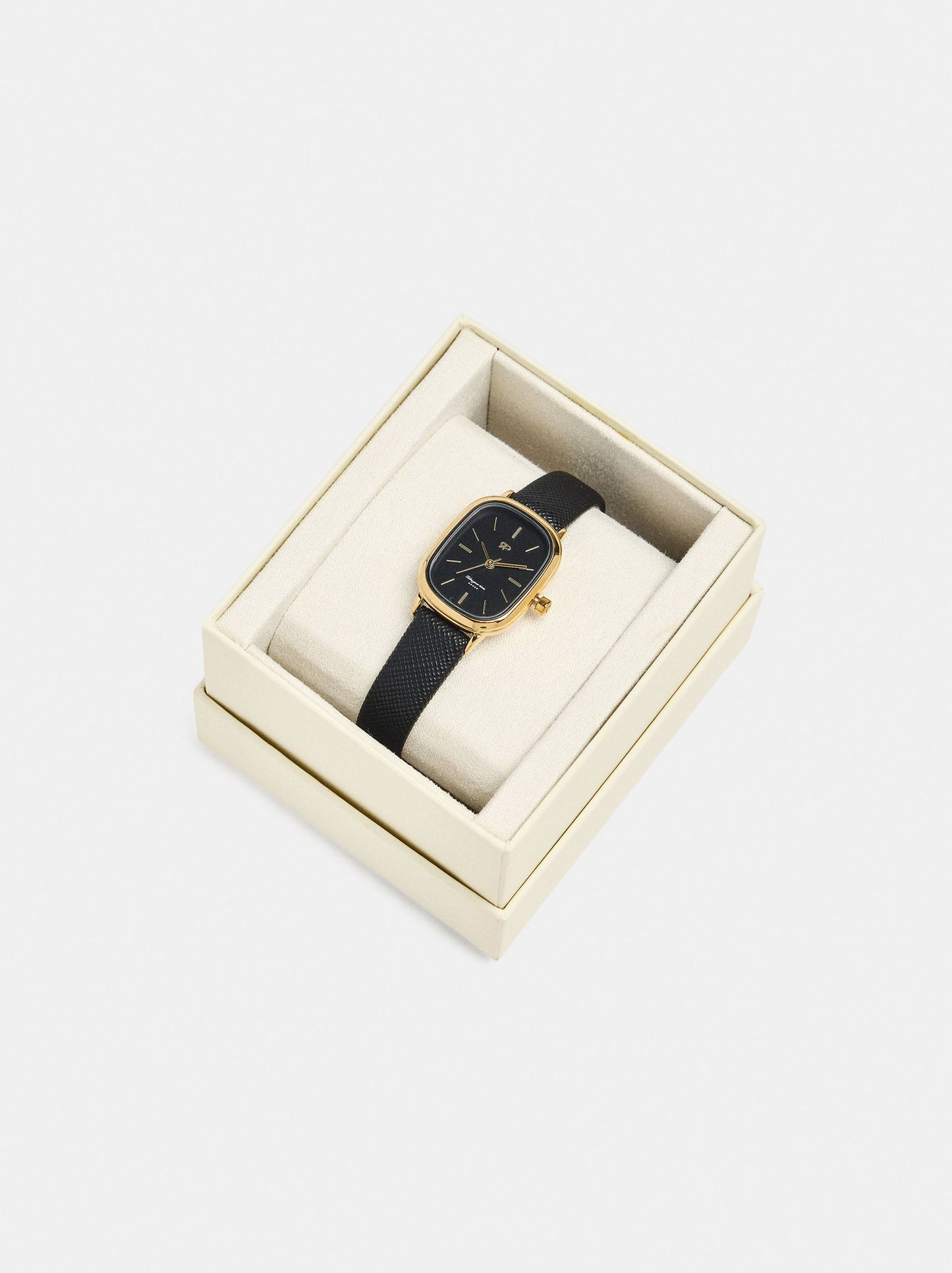 Rectangular Strap Watch With Texture