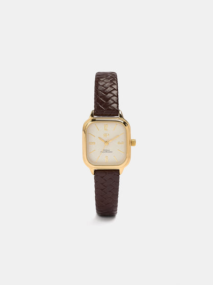 Square Watch With Braided Strap