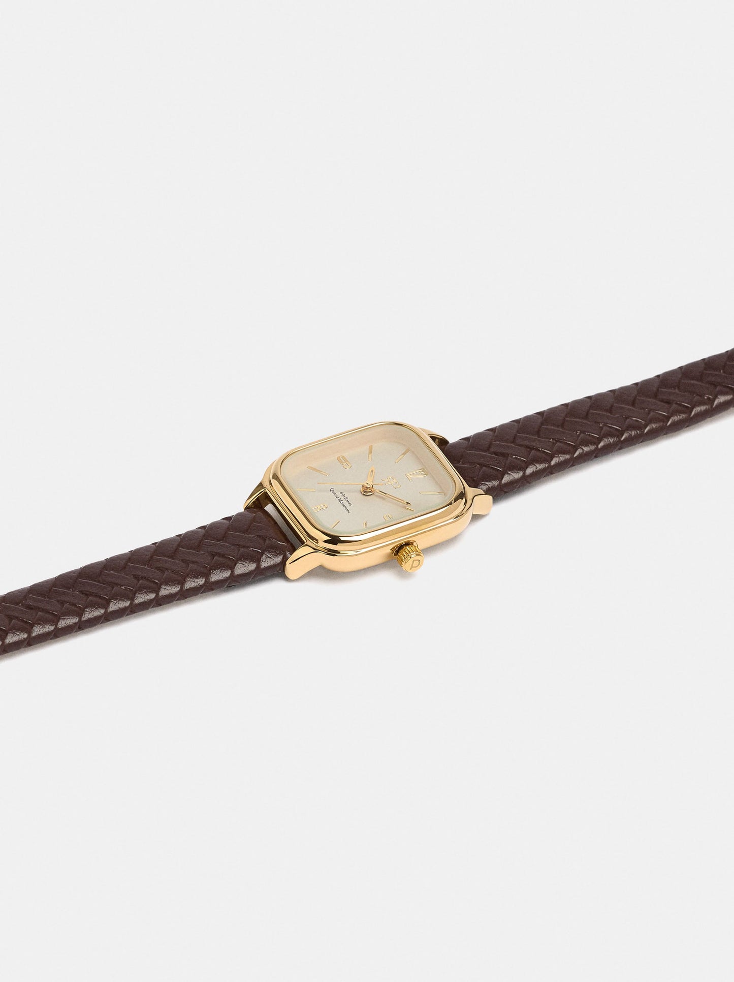 Square Watch With Braided Strap